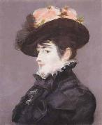 Portrait de Jeanne Martin au Chapeau orne dune Rose, Edouard Manet